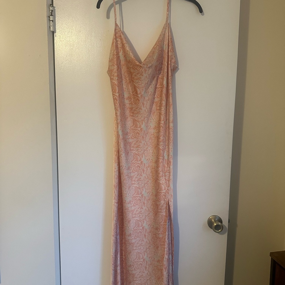 Elegant Pink Floral Dress
